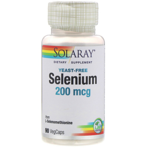 Selenium 200 mcg Yeast-Free (Селен 200 мкг Бездрожжевой) 90 капсул (Solaray) фото 3