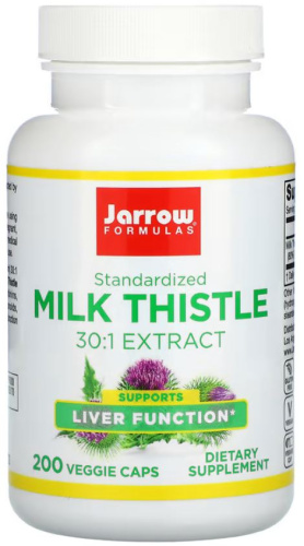 Standardized Milk Thistle 150 mg (Экстракт расторопши 150 мг) 200 вег капсул (Jarrow Formulas)