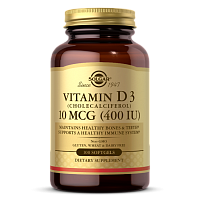 Vitamin D3 (Витамин Д3) 10 мкг (400 IU) 100 мягких капсул (Solgar)
