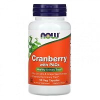Cranberry with PACs (Натуральная клюква с проантоцианидинами) 90 вег капсул (Now Foods)