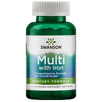 Multi with Iron Century Formula (Мультивитамины с железом) 130 таблеток (Swanson) срок 12.22