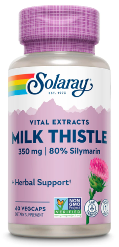 Milk Thistle 350 mg Extracts (Расторопша 350 мг) 60 вег капсул (Solaray)