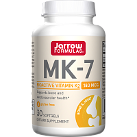 MK-7 Vitamin K-2 180 mcg (витамин K2 в форме MK-7 180 мкг) 30 гелевых капсул (Jarrow Formulas)