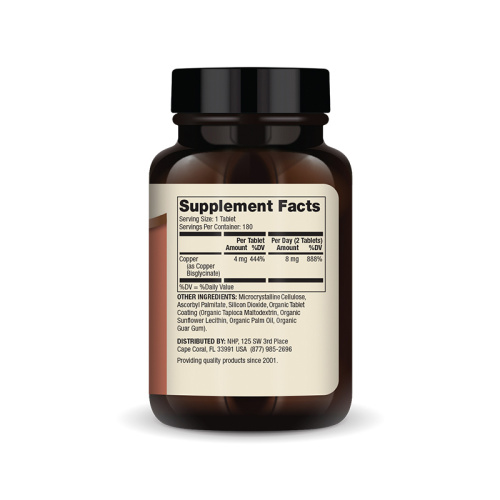 Copper Bisglycinate 4 mg (Бисглицинат меди 4 мг) 180 таблеток (Dr. Mercola) фото 2