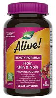 Alive! Hair, Skin & Nails Premium (волосы, кожа и ногти) 60 мармеладок (Nature's Way)