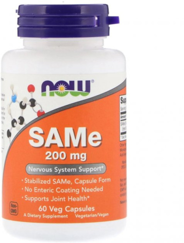 SAM-e 200 мг (СРОК 12/24) (S-Аденозилметионин) 60 капс (Now Foods)