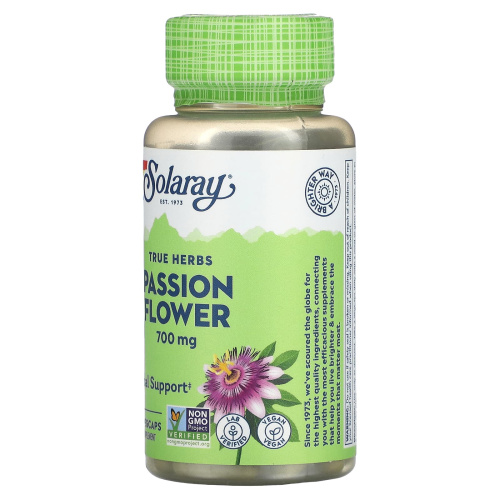 Passion Flower 700 mg (Пассифлора 700 мг) 100 вег капсул (Solaray) фото 3