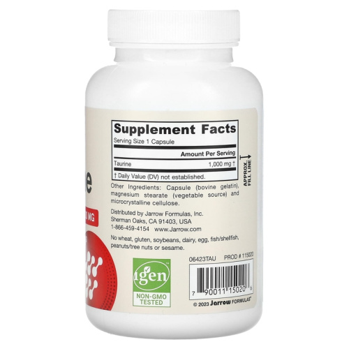 Taurine (Таурин) 1000 мг 100 капсул (Jarrow Formulas)_ фото 2