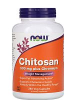 Chitosan plus Chromium 500 мг (Хитозан с Хромом) 240 вег капс (Now Foods)