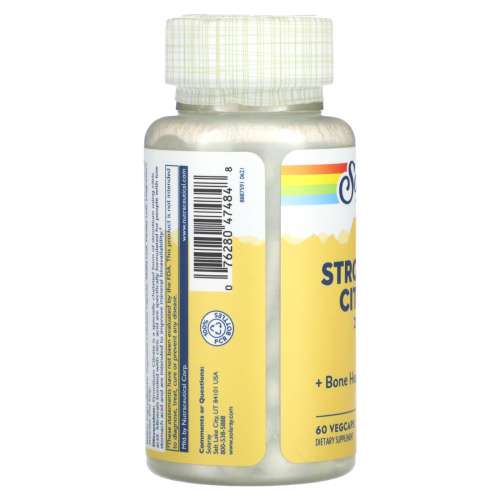Strontium Citrate 250 mg (Цитрат стронция 250 мг) 60 вег капсул (Solaray) фото 3