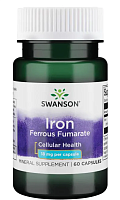 Iron Ferrous Fumarate (Фумарат железа) 18 мг 60 капсул (Swanson)