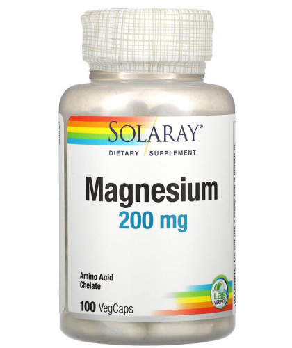Magnesium (Магний) 200 мг 100 вег. капсул (Solaray)