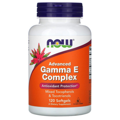 Gamma E Complex (Полный спектр витамина Е) 120 мягких капсул (Now Foods)