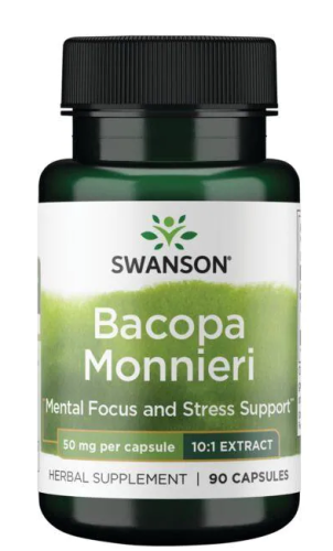 Bacopa Monnieri 10:1 Extract (Бакопа Монье - Экстракт 10:1) 50 мг 90 капсул (Swanson)