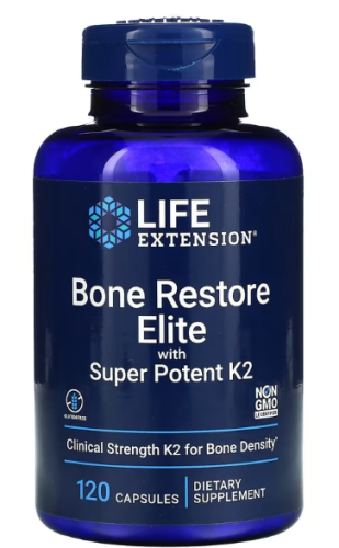 Bone Restore Elite with Super Potent K2 120 капсул (Life Extension)
