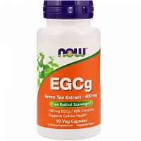 EGCg Green Tea Extract 400 мг (Экстракт Зеленого Чая) 90 вег капсул (Now Foods)
