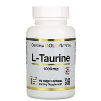 L-Taurine AjiPure (L-таурин) 1000 мг 60  капсул (California Gold Nutrition)