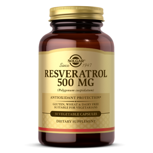Resveratrol (Ресвератрол) 500 мг 30 вег капсул (Solgar)