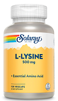 L-Lysine 500 mg (L-Лизин 500 мг) 120 вег капсул (Solaray)