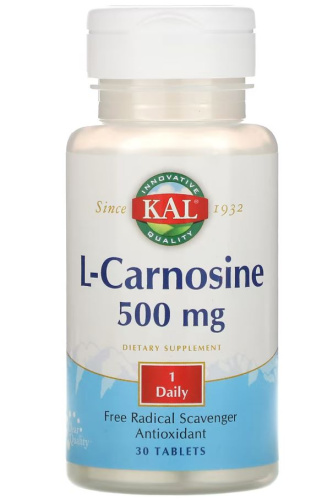 L-Carnosine 500 мг (L-Карнозин) 30 таблеток (KAL)