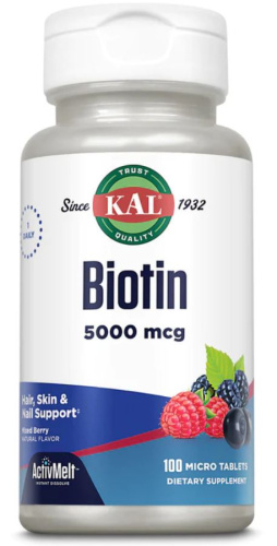 Biotin 5000 mcg ActivMelt (Биотин 5000 мкг) 100 микро таблеток (KAL)