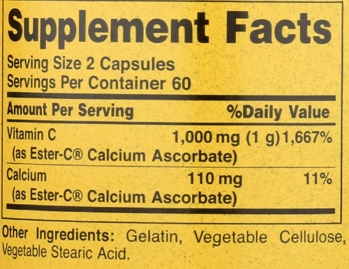 Vitamin C Ester-C 500 мг 120 капсул (American Health) фото 2