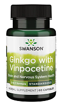 Ginkgo with Vinpocetine (Гинкго с винпоцетином) 60 капсул (Swanson)