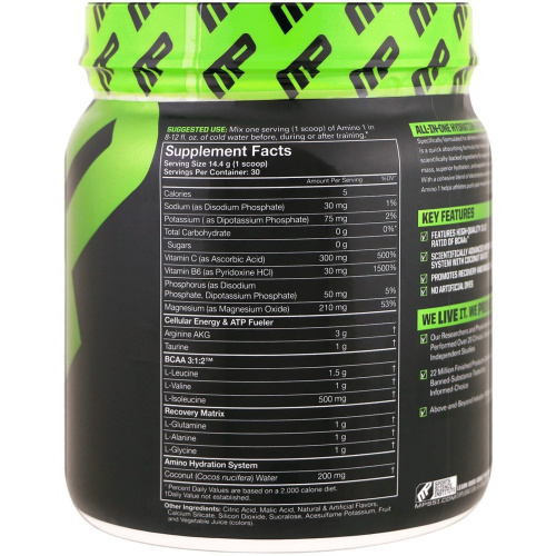 Amino 1 436 гр (MusclePharm) срок 06.2021 фото 2