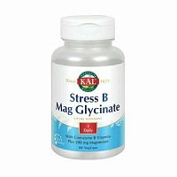Stress B Mag Glycinate (Б комплекс с Магнием) 60 капсул  (KAL)