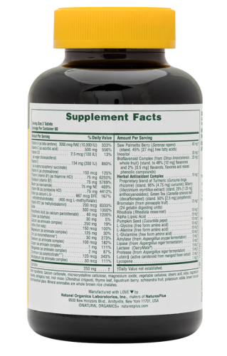 Source of Life Men Multi-Vitamin and Mineral Supplement Iron-Free 120 Tablets (NaturesPlus) фото 3