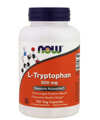 L-Tryptophan 500 мг (L-Триптофан) 120 вег капсул (Now Foods)