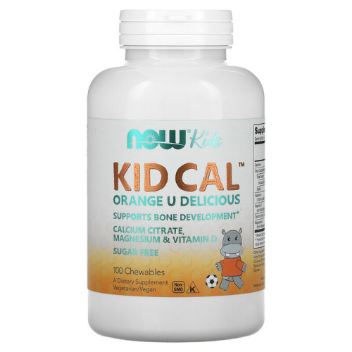 Kid Cal (детский кальций) 100 жевательных таблеток (Now Foods) нет срока годности