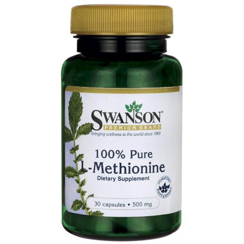 L-Methionine (L-Метионин) 500 мг 30 капсул (Swanson) фото 3