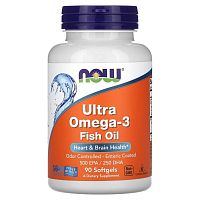 Ultra Omega-3 500 EPA / 250 DHA 90 капсул (Now Foods)_