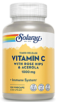Vitamin C 1000 mg TR with Rose Hip & Acerola (Витамин C 1000 мг) 100 вег капсул (Solaray)