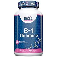 Vitamin B-1 Thiamin 50 мг (Тиамин) 100 таблеток (Haya Labs)