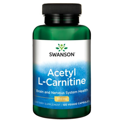 Acetyl L-Carnitine 500 mg (Ацетил L-карнитин 500 мг) 100 вег капсул (Swanson)