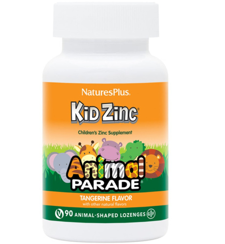 Kid Zinc (Цинк для детей) вкус натурального мандарина 90 пастилок (NaturesPlus)_