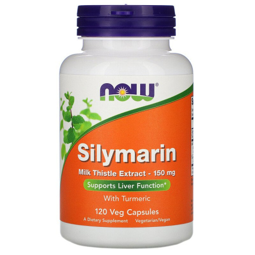 Silymarin Milk Thistle Extract 150 мг with Turmeric 120 вег капсул (Now Foods)