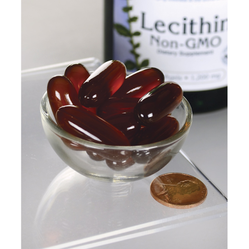 Lecithin 1200 мг (Соевый Лецитин) 90 мягких капсул (Swanson) фото 3