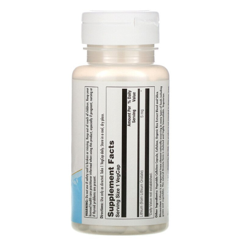 Lithium Orotate 5 мг (Литий Оротат) 60 вег капсул (KAL) фото 2