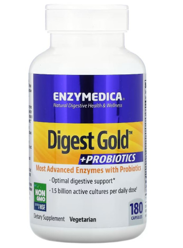 Digest Gold + Probiotic (Пищеварительные ферменты с пробиотиками) 180 капсул (Enzymedica)