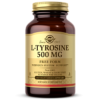 L-Tyrosine 500 мг (L-Тирозин) 100 вег капсул (Solgar)