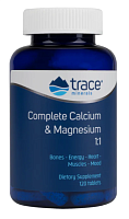 Complete Calcium & Magnesium 1:1 (Кальций Магний) 120 таблеток (Trace Minerals)