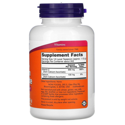 Calcium Ascorbate Buffered (Буферизованный Аскорбат Кальция) 227 г (Now Foods) фото 2