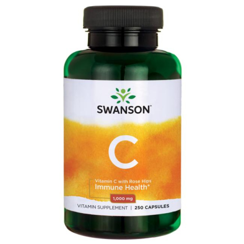 Vitamin C with Rose Hips 1000 mg (Витамин С с Шиповником) 250 капсул (Swanson)