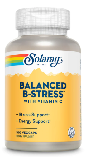 Balanced B-Stress with Vitamin C (Б-Комплекс с витамином С) 100 вег капсул (Solaray)