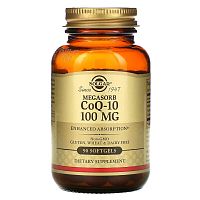 Megasorb CoQ-10 100 мг (Мегасорб с коэнзимом Q-10) 90 мягких капсул (Solgar)