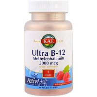 Vitamin B-12 Ultra Methylcobalamin 5000 мкг (Б-12 Метилкобаламин) 90 таблеток (KAL)