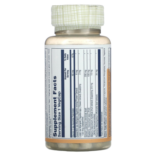 Zeaxanthin 6 mg Ultra Eye Healt Formula + Lutein 30 вег капсул (Solaray) фото 3